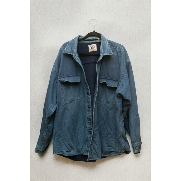 American Blue XXL Denim Overshirt with Fleece Lining - Picture 1 of 4
